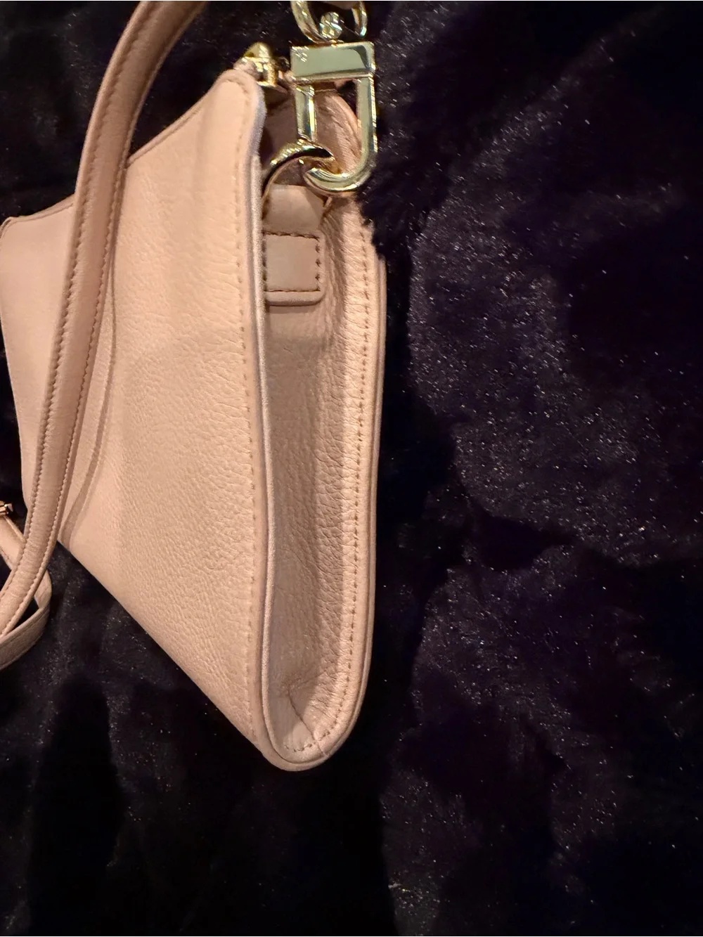 Tory Burch Pale Pink/Nude Leather Robinson Clutch and Crossbody Bag
